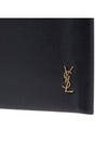 Tiny Cassandre Shiny Leather Zip Tablet Clutch Bag Black - SAINT LAURENT - BALAAN 8