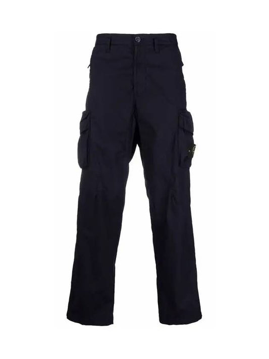 Stretch Cotton Tela Paracadute Cargo Pants Navy - STONE ISLAND - BALAAN 2