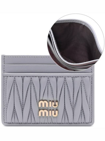 Women s Matelasse Card Wallet 5MC076 2FPP F0164 24F - MIU MIU - BALAAN 1