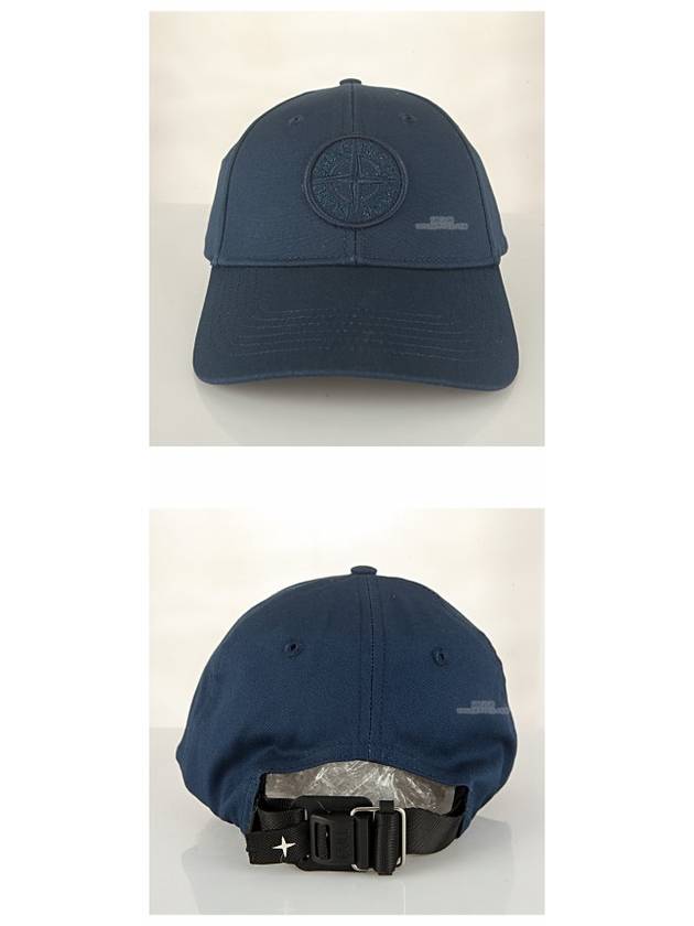 Men's Logo Patch Ball Cap Blue - STONE ISLAND - BALAAN.