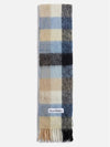 Check Mohair Muffler Blue Beige Black - ACNE STUDIOS - BALAAN 3