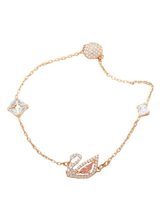 Plated Swan Bracelet Pink Gold - SWAROVSKI - BALAAN.