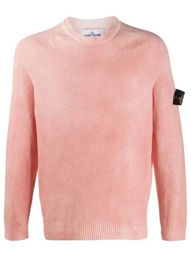 Wappen Patch Handspray Cotton Knit Top Orange - STONE ISLAND - BALAAN 3