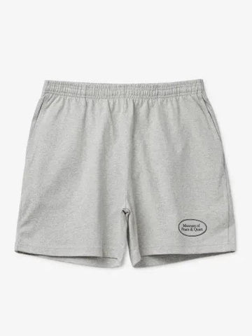 MUSEUM OF PEACE QUIET Classic MOPQ Logo Shorts Pants Heather MOPQSS2318HEATHER - MUSEUM OF PEACE & QUIET - BALAAN 1