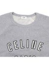 Paris Loose Cotton Fleece Man To Man Grey Melange - CELINE - BALAAN 4