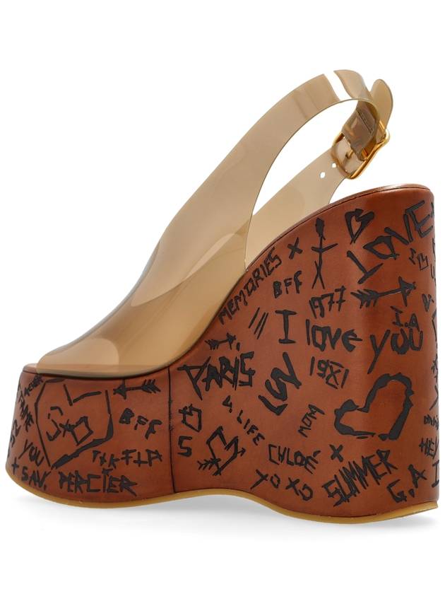 Chloé Wedge Sandals Maxime, Women's, Brown - CHLOE - BALAAN 5