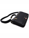 Tonal Strap Leather Reporter Cross Bag Black - THOM BROWNE - BALAAN 6