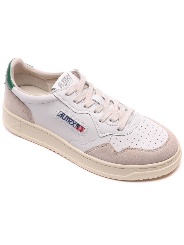 Men's Medalist Leather Low Top Sneakers Green Tab - AUTRY - BALAAN 4