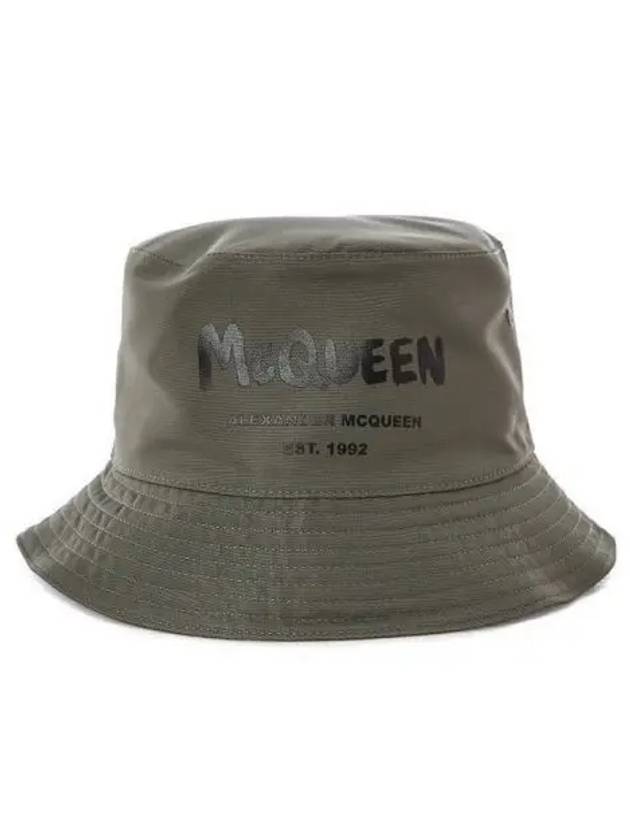 Graffiti Logo Bucket Hat Khaki - ALEXANDER MCQUEEN - BALAAN 2