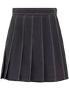 Short Pleated Skirt Navy - THOM BROWNE - BALAAN 1