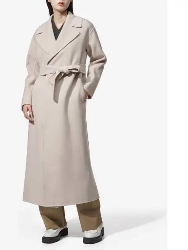 Women's Olivia Wool Belted Single Coat Ecru - S MAX MARA - BALAAN 2