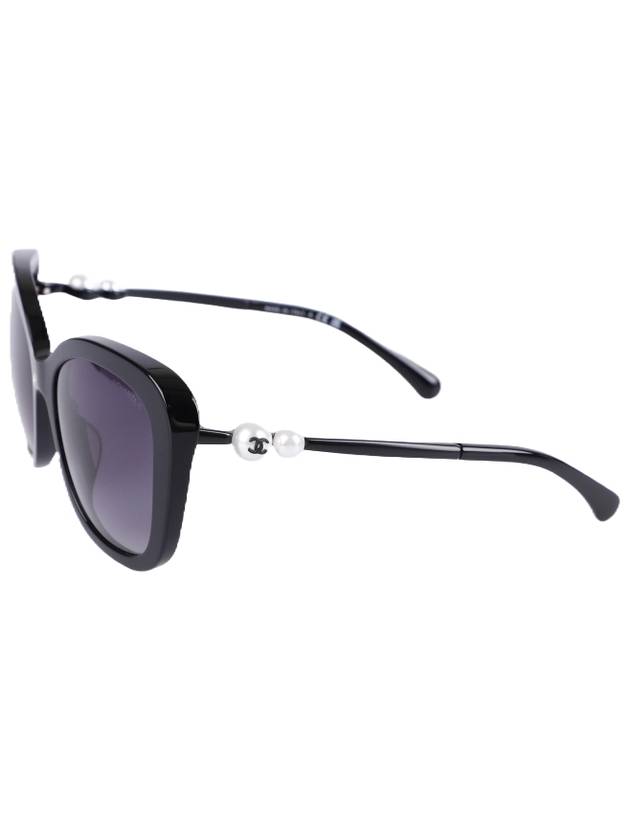 Pearl CC Jenny Sunglasses Oversized Square Black A71133 - CHANEL - BALAAN 3