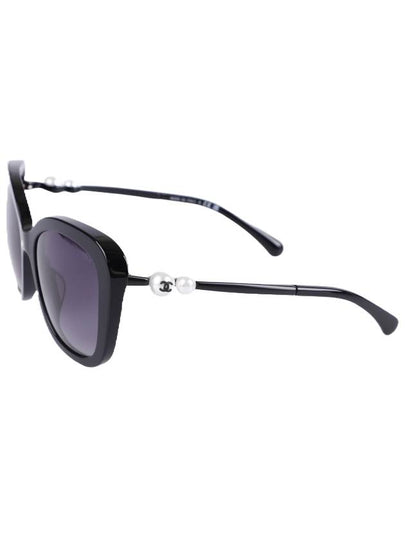 Pearl CC Jenny Sunglasses Oversized Square Black A71133 - CHANEL - BALAAN 2