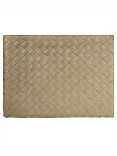 Intrecciato Half-Zip Clutch Bag Green - BOTTEGA VENETA - BALAAN 2