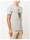 Bear Print Cotton Short Sleeves T-Shirt Grey - POLO RALPH LAUREN - BALAAN 4