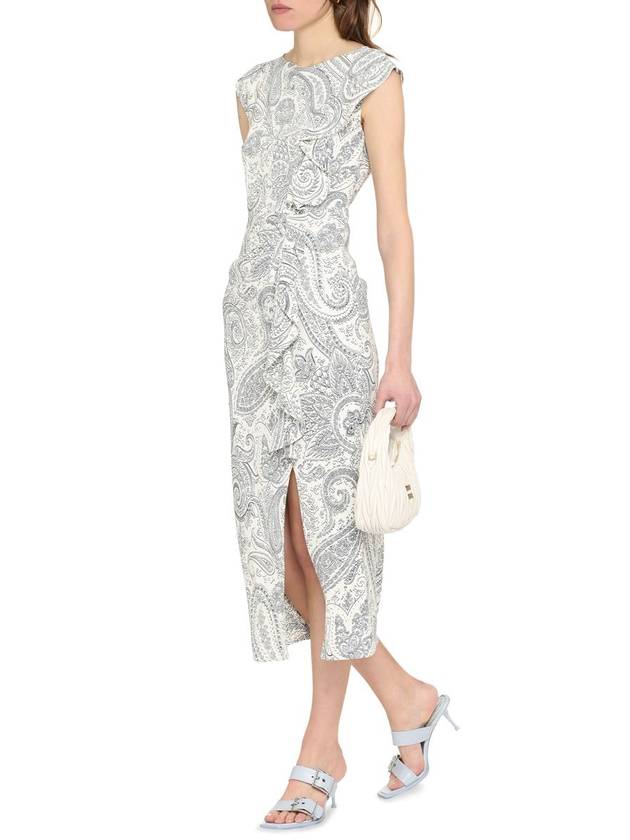 midi dress 123084603 990 WHITE - ETRO - BALAAN 4