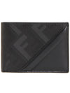 Shadow Diagonal Bifold Wallet Black - FENDI - BALAAN 2