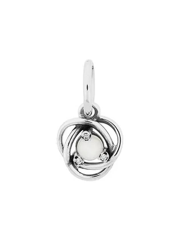 793125C06 June birthstone white eternity circle pendant and dangle silver charm - PANDORA - BALAAN 5