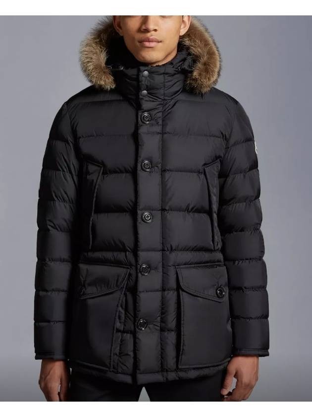 Cluny Long Down Jacket Black - MONCLER - BALAAN 3