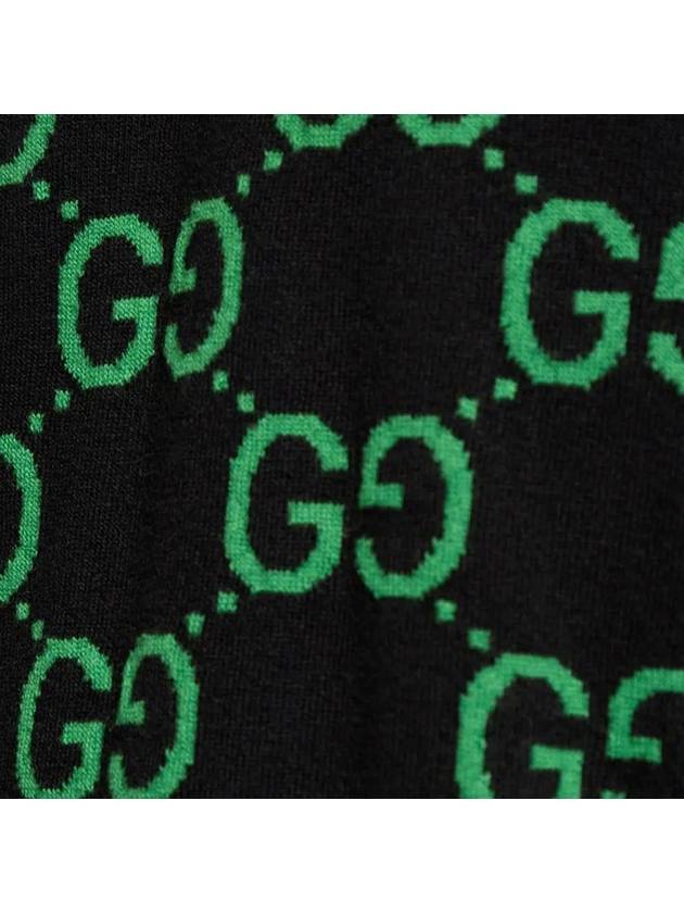 GG Wool Jacquard Knit Top Black Green - GUCCI - BALAAN 5