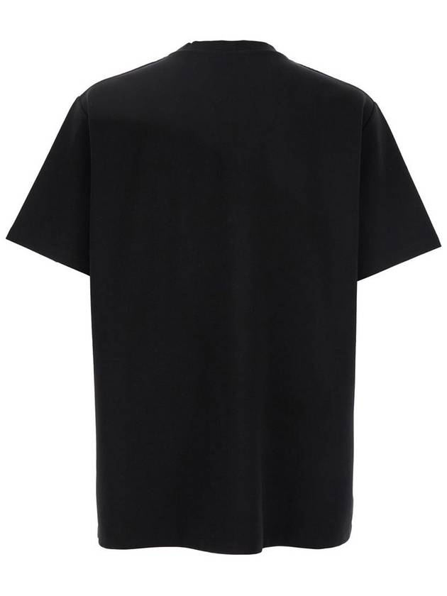 Black Crewneck T-Shirt With Logo Detail Embroidery On The Front In Cotton Blend Man - BALMAIN - BALAAN 2