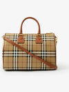 Medium Check Bowling Tote Bag Archive Beige Briar Brown - BURBERRY - BALAAN 4