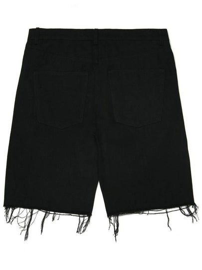 CUT OFF DENIM SHORTS BLACK - ROLLING STUDIOS - BALAAN 2