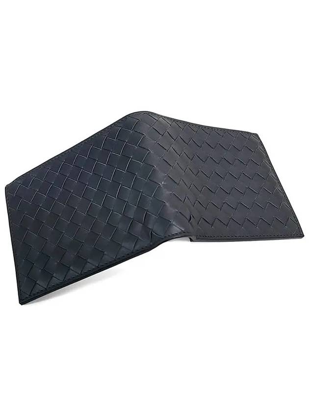 Intrecciato Weaving Half Wallet Dark Grey - BOTTEGA VENETA - BALAAN 5