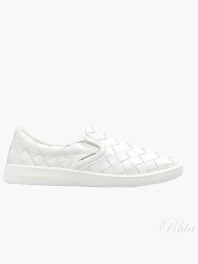 Sawyer Intrecciato Calfskin Slip-Ons White - BOTTEGA VENETA - BALAAN 2