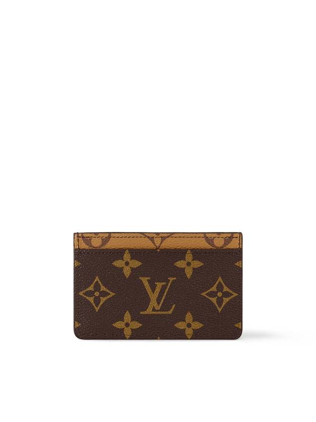 Monogram Reverse Canvas Card Wallet Brown - LOUIS VUITTON - BALAAN 5