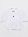 Women's Logo Short Sleeve T-Shirt White - VIVIENNE WESTWOOD - BALAAN 4