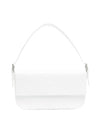 Manu Croco Embossed Shoulder Bag White - BY FAR - BALAAN 2