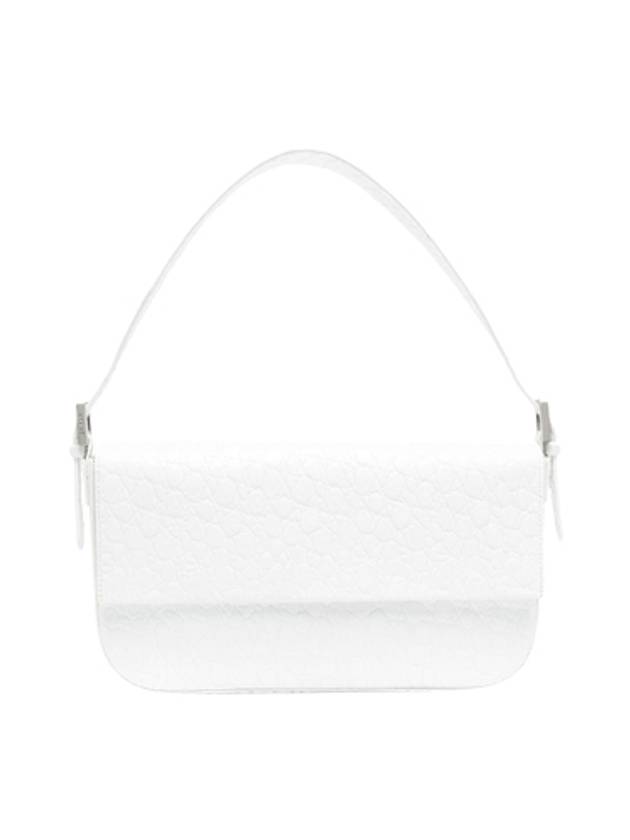 Manu Croco Embossed Shoulder Bag White - BY FAR - BALAAN 2