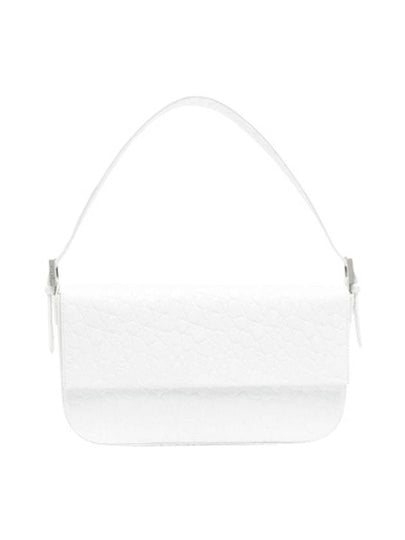 Manu Croco Embossed Shoulder Bag White - BY FAR - BALAAN 2