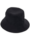 Thais Logo Embroidered Pocket Cotton Canvas Bucket Hat Black - A.P.C. - BALAAN 4
