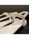 CC T Strap Chain Sandals White - CHANEL - BALAAN 3