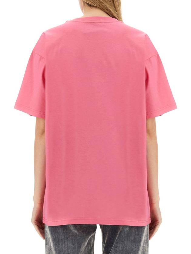 short sleeve t-shirt 07020541 2208 PINK - MOSCHINO - BALAAN 3