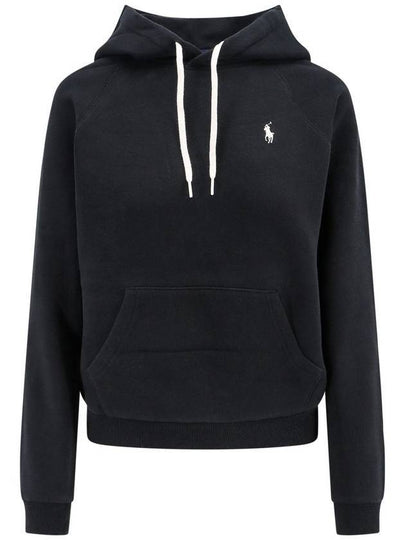 Embroidery Logo Hoodie Black - POLO RALPH LAUREN - BALAAN 2