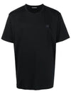 Face Logo Crew Neck Short Sleeve T-Shirt Black - ACNE STUDIOS - BALAAN 4