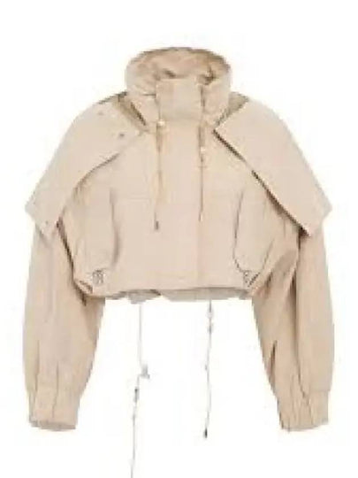 Women's La Raphia Crop Parka Beige - JACQUEMUS - BALAAN 2