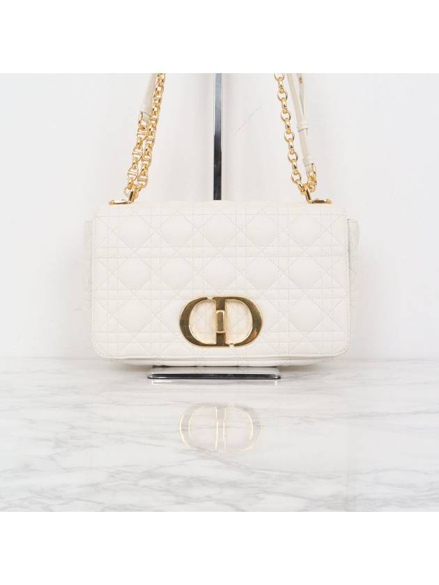 Caro shoulder bag medium ivory supple gold chain M9242UWHC M35U - DIOR - BALAAN 1