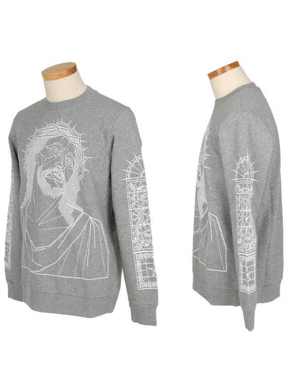 7365 653 Jesus Illustrated Grey Sweatshirt - GIVENCHY - BALAAN 2