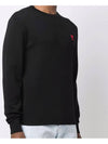 de Coeur Embroidery Crewneck Knit Top Black - AMI - BALAAN 3