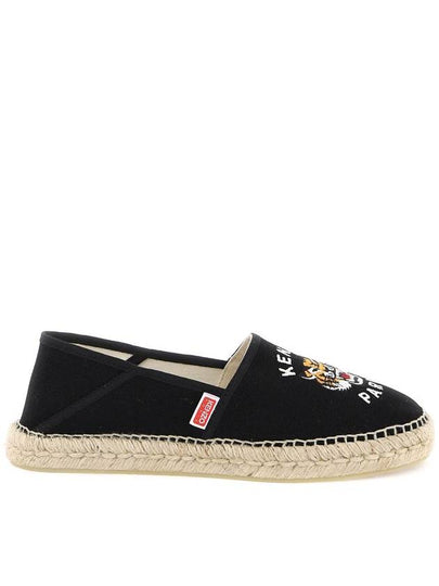 Lucky Tiger Embroidery Canvas Espadrilles Black - KENZO - BALAAN 2