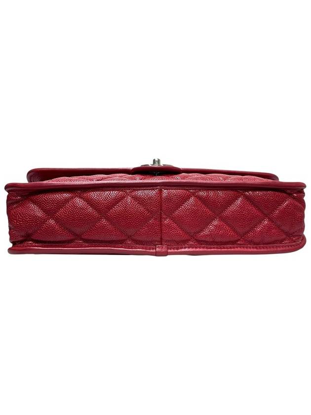 A67528 Red Caviar Skin French Riviera Chain Shoulder Bag - CHANEL - BALAAN 5