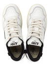 Men's CLC Leather Low Top Sneakers Black White - AUTRY - BALAAN 3