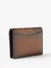 Jagua Scritto Logo Leather Card Holder Brown - BERLUTI - BALAAN 4