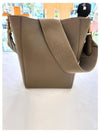 Sangle Soft Grain Calfskin Small Bucket Bag Taupe - CELINE - BALAAN.