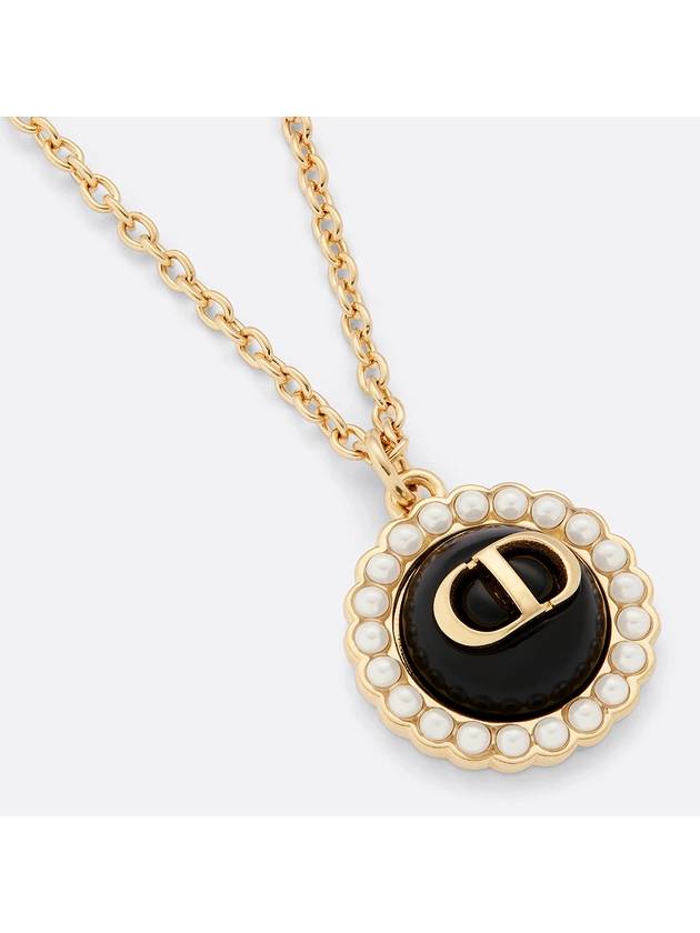 Petit CD Baroque Necklace Black Gold - DIOR - BALAAN 3