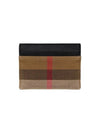 Sandon Vintage Check Card Holder Black Brown - BURBERRY - BALAAN 1